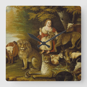 Peaceable Kingdom 1830-32 Vierkante Klok