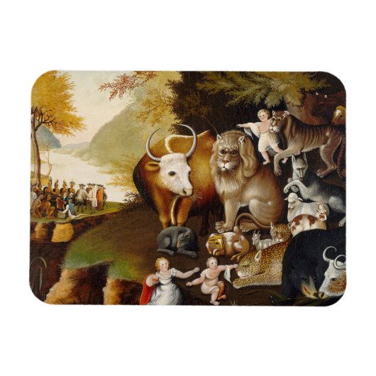 Peaceable Kingdom, c.1834 (olie op canvas) Magneet (Horizontaal)