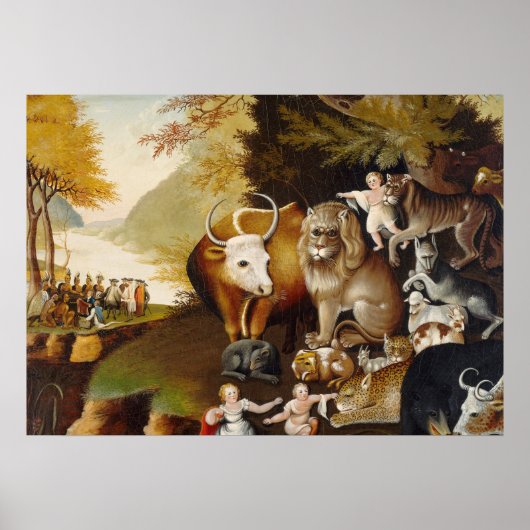 Peaceable Kingdom, c.1834 (olie op canvas) Poster (Voorkant)