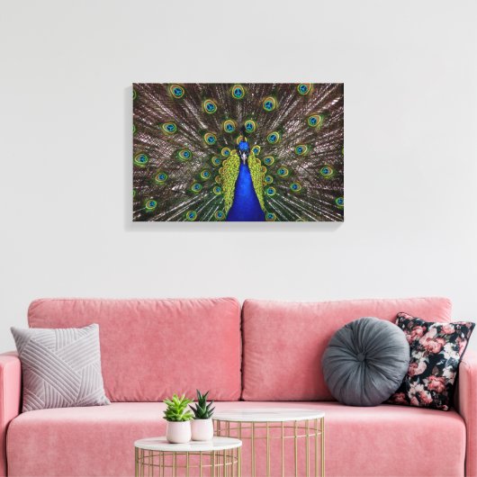 Peacecock Canvas Afdruk (Insitu (Woonkamer))