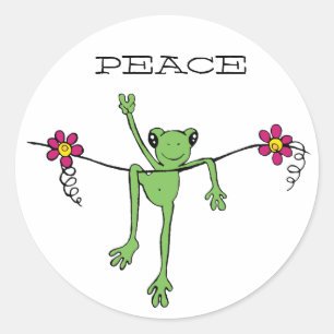 PeaceFroggy, PEACE Ronde Sticker