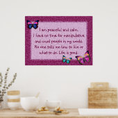 Peaceful Affiche Butterflies Print (Keuken)