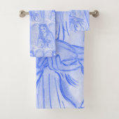 Peaceful Angel in Light Blue Bad Handdoek (Insitu)