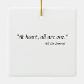 Peaceful Baba Keramisch Ornament (Achterkant)