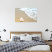 "PEACEFUL BEACH" Canvas Wall Art Afdruk (Insitu (Slaapkamer))