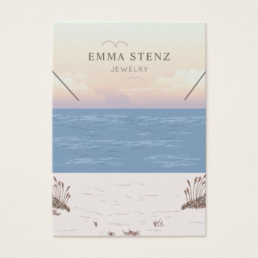 Peaceful Beach Theme Ketting Display Kaart (Voorkant)