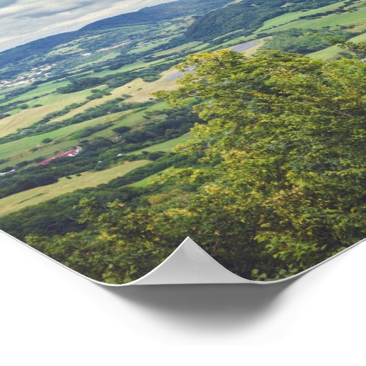 Peaceful berg uitzicht poster (Hoek)