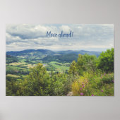 Peaceful berg uitzicht poster (Voorkant)