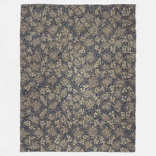 Peaceful Blue & Cream Batik Fleece Deken