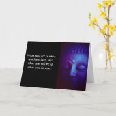 Peaceful Buddha Kaart (Gele Bloem)