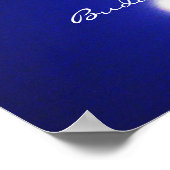 Peaceful Buddha sapphire blue reflection & quote Poster (Hoek)