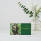 Peaceful Buddha Statue in a Leafy Green Forest Visitekaartje (Staand voorkant)