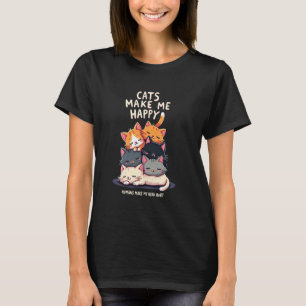Peaceful Cat - Mensen Hoofdpijn Schattige Ontwerp T-shirt