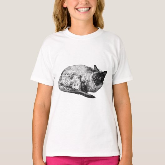 Peaceful cat, shaded for winter t-shirt (Voorkant)