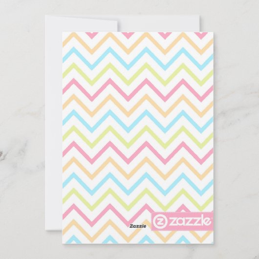 Peaceful Chevron Card Feestdagenkaart (Achterkant)