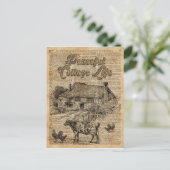 Peaceful Cottage Life Dictionary Art Briefkaart (Staand voorkant)