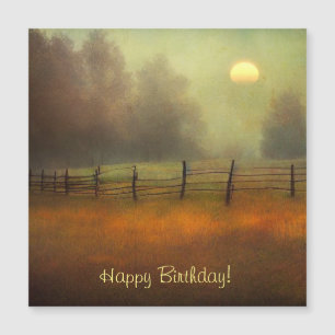 Peaceful Country Scene Magnetic Birthday Kaart
