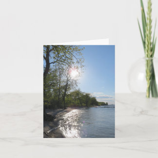 Peaceful Cove on the Lake, Blank Note Card Kaart