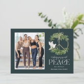 Peaceful Dove Business Vakantie Fotokaart Feestdagenkaart (Staand voorkant)