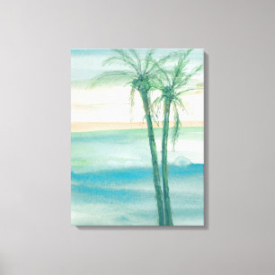 Peaceful Dusk Tropical Canvas Afdruk