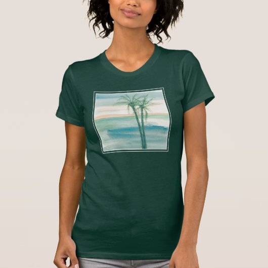 Peaceful Dusk Tropical T-shirt (Voorkant)