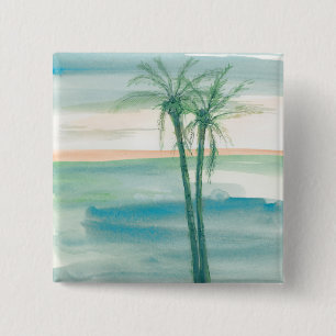 Peaceful Dusk Tropical Vierkante Button 5,1 Cm
