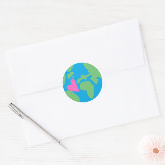 Peaceful earth ronde sticker