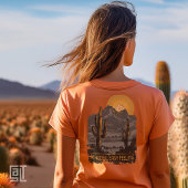 Peaceful Easy Feeling -  Vinyl Desert Sunset Cactu T-shirt