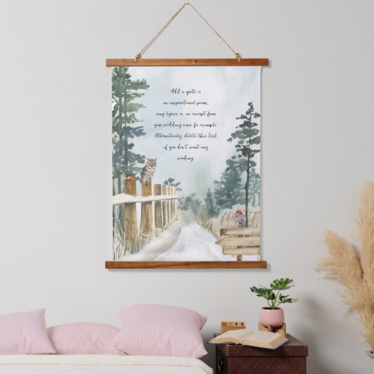 Peaceful Forest Walk Waterverf Optionele formuleri Hangend Wandkleed (Slaapkamer)