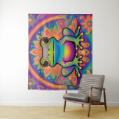 Peaceful Froggy Vibes for Your Space Wandkleed (In situ)