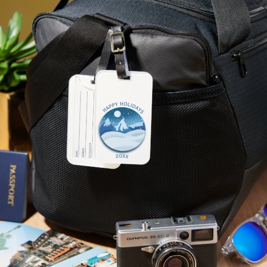 Peaceful Frosted Landscape  Bagagelabel (Voorkant & Achterkant)