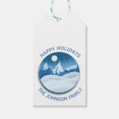 Peaceful Frosted Landscape Custom Cadeaulabel (Voorkant)