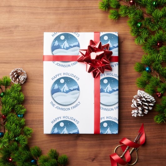 Peaceful Frosted Landscape Custom Cadeaupapier (Feestdagen Geschenken)