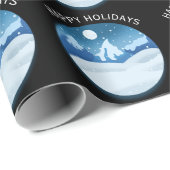 Peaceful Frosted Landscape Custom Cadeaupapier (Rol Hoek)