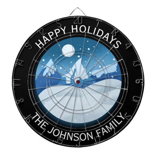 Peaceful Frosted Landscape Custom Dartbord (Voorkant)
