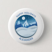 Peaceful Frosted Landscape Custom Ronde Button 5,7 Cm (Voorkant)