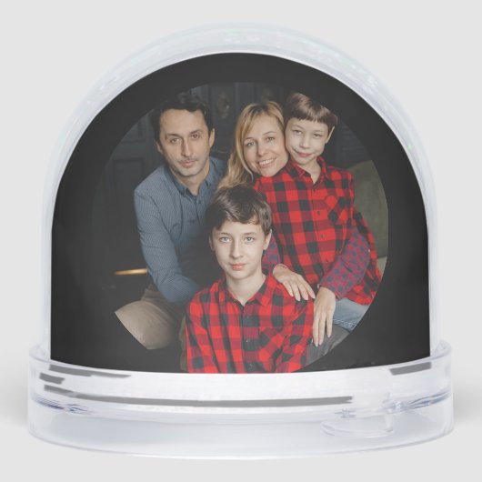 Peaceful Frosted Landscape Custom Sneeuwbol (Achterkant)