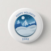 Peaceful Frosted Landscape Ronde Button 5,7 Cm (Voorkant)