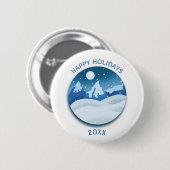 Peaceful Frosted Landscape Ronde Button 5,7 Cm (Voorkant /achterkant)