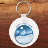 Peaceful Frosted Landscape  Sleutelhanger (Voorkant)