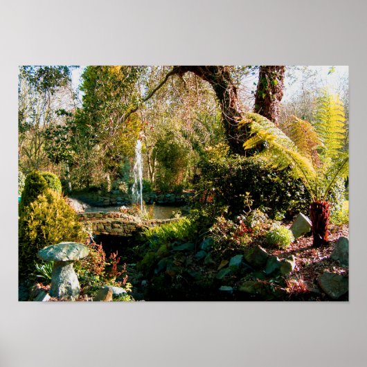 Peaceful garden in Guernsey Poster (Voorkant)