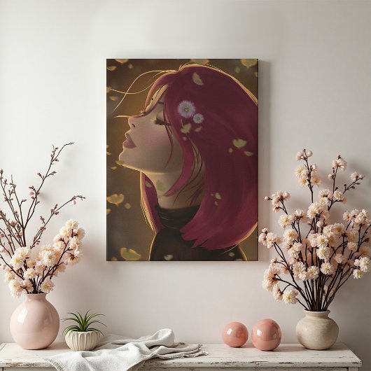 Peaceful Golden Glow Canvas Afdruk
