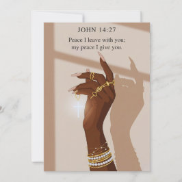 Peaceful Grace John 14:27 Faith Feestdagenkaart