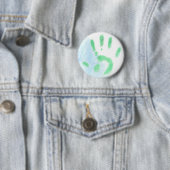 Peaceful Hand Ronde Button 5,7 Cm (In situ)