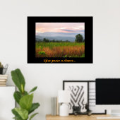 Peaceful Hilltop op Sunset Poster (Thuiskantoor)