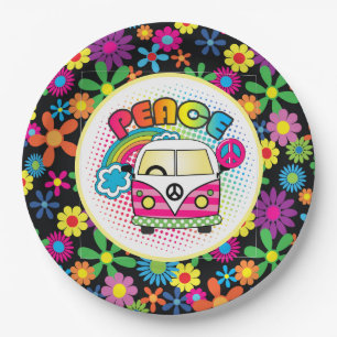 Peaceful Hippy Papieren Bordje