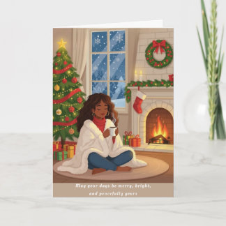 Peaceful Holidays Christmas Card Feestdagen Kaart