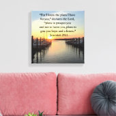 PEACEFUL JEREMIAH 29:11 SUNSET CANVAS AFDRUK (Insitu (Woonkamer))