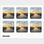 PEACEFUL JEREMIAH 29:11 SUNSET VIERKANTE STICKER (Vel)