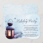 Peaceful Kerstlantaarn Winter Holiday Party Kaart (Voorkant / Achterkant)